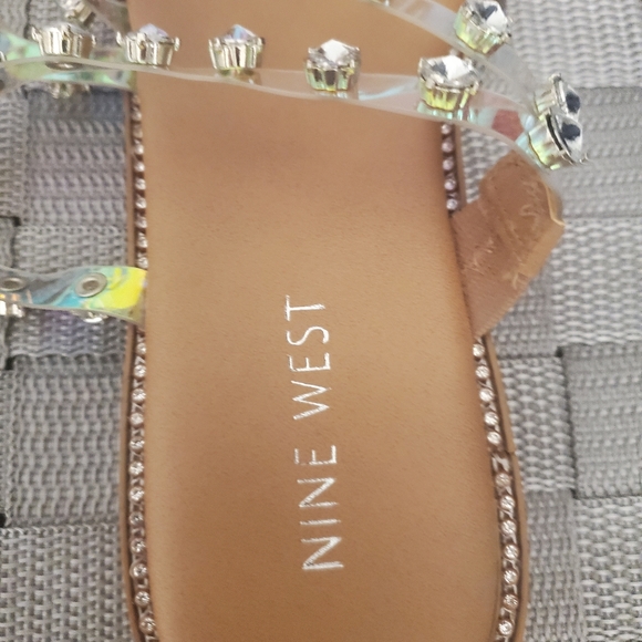Brand new Nine West rhinestone strappy sandals. - Picture 2 of 5